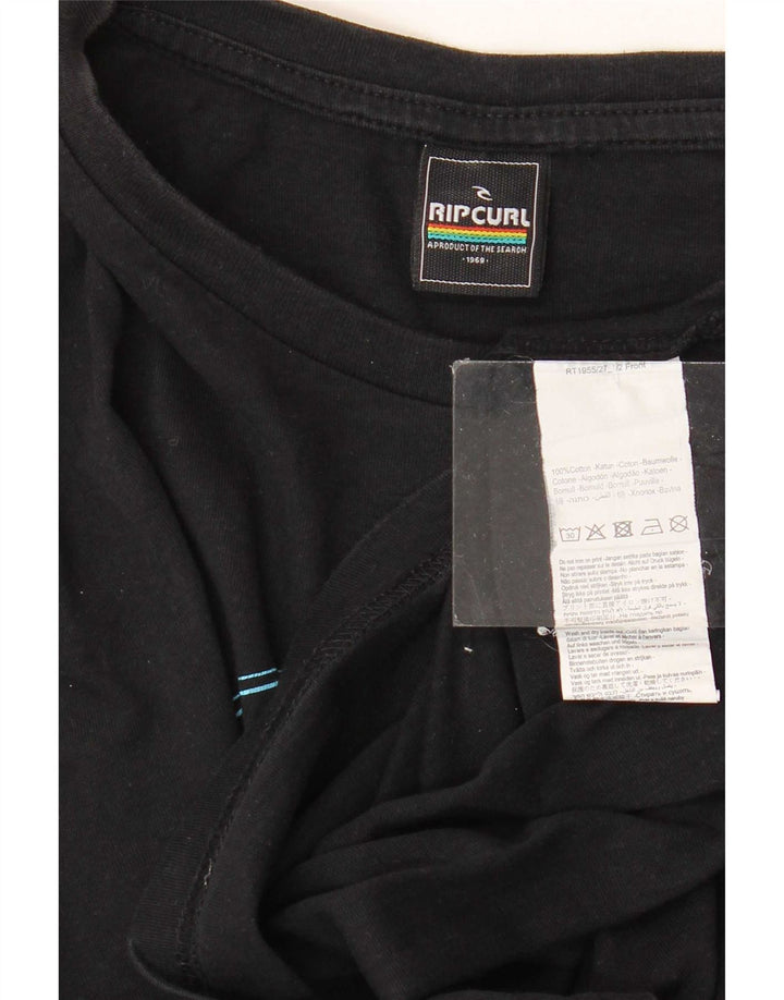 T-shirt grafica da uomo Rip Curl Top in cotone nero medio
