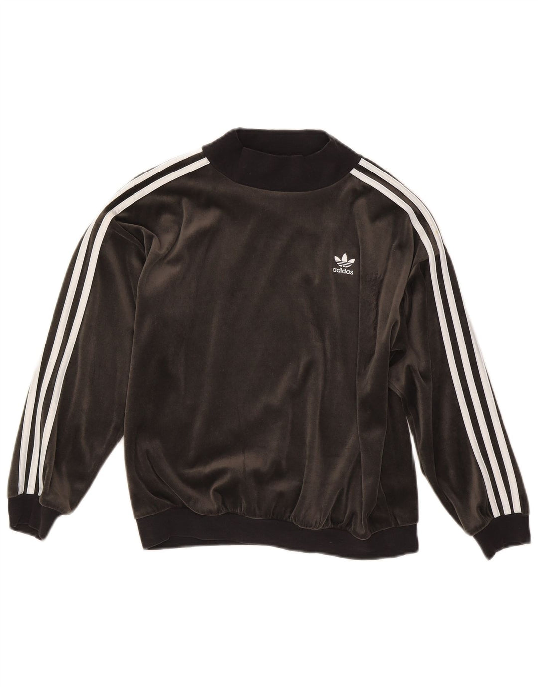 Felpa in velluto per ragazze Adidas, maglione 11-12 anni, poliestere grigio