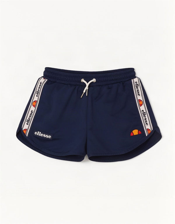 Pantaloncini sportivi grafici da donna Ellesse UK 8 Small Blu navy Colourblock