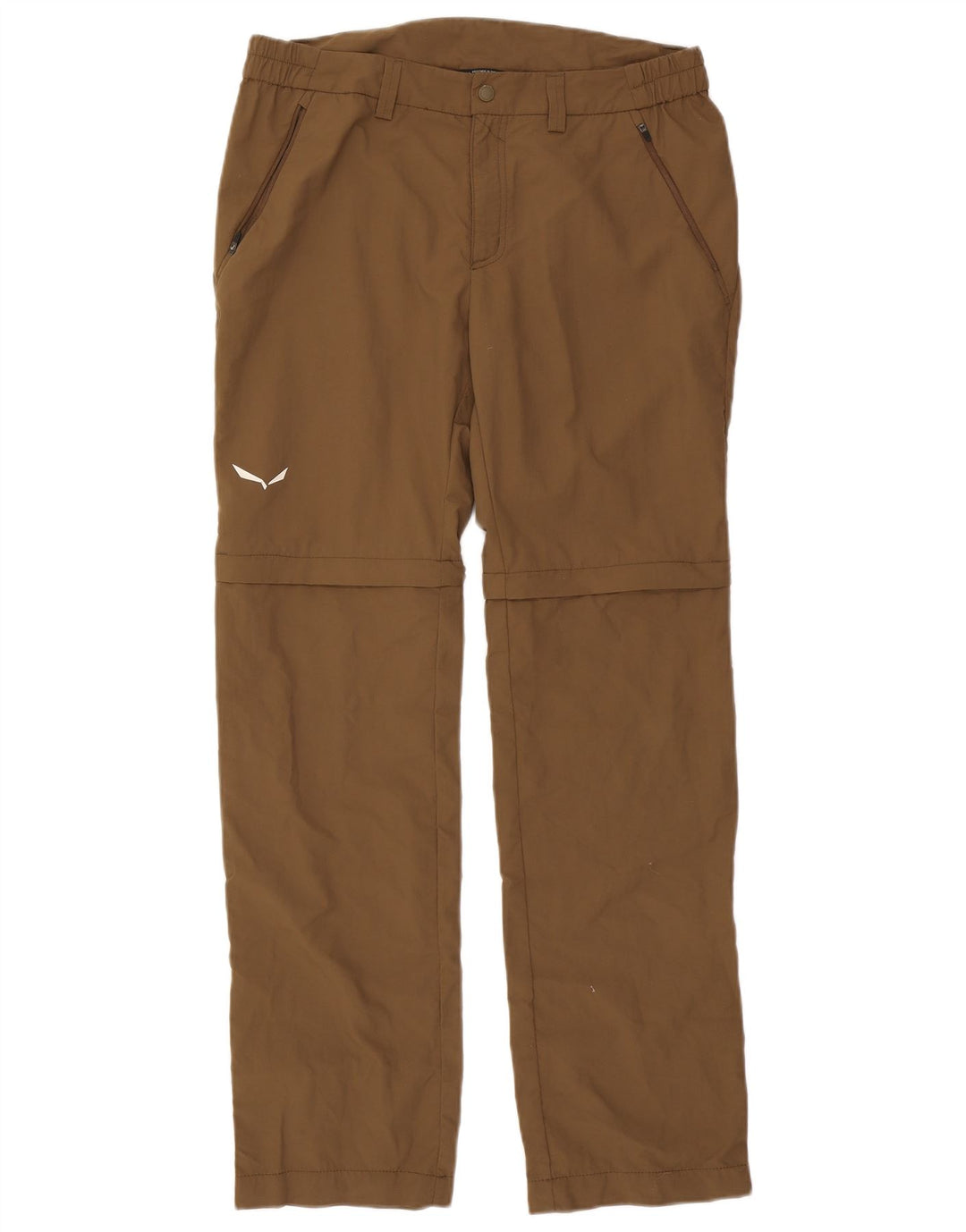 Pantaloni chino dritti da uomo vintage medi W32 L32 marrone in poliammide