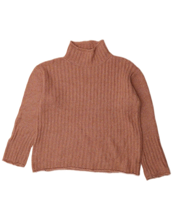 Maglione maglione a collo alto da donna Marks & Spencer UK 10 piccolo rosa