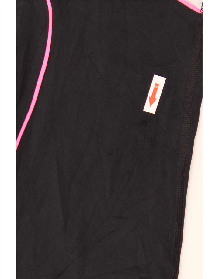 Leggings Capri da donna Fila UK 14 Large Nero Colourblock Poliestere
