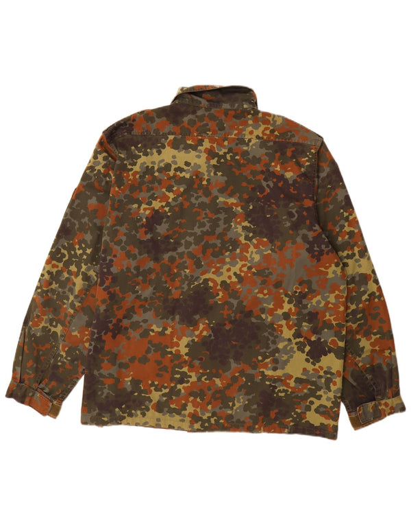 Camicia militare da uomo vintage overshirt grande cotone mimetico kaki