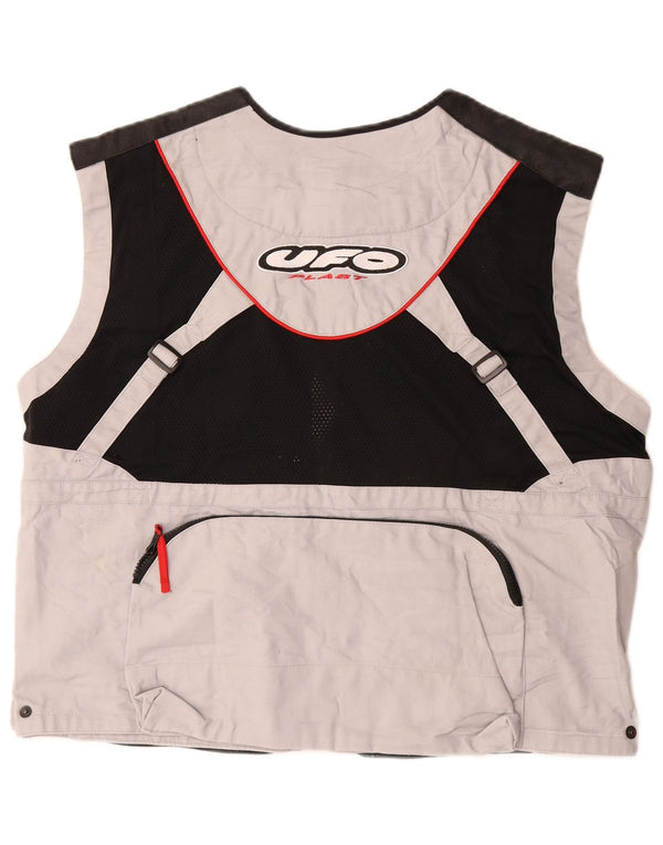 Gilet utility da uomo UFO UK 42 XL Cotone color block grigio