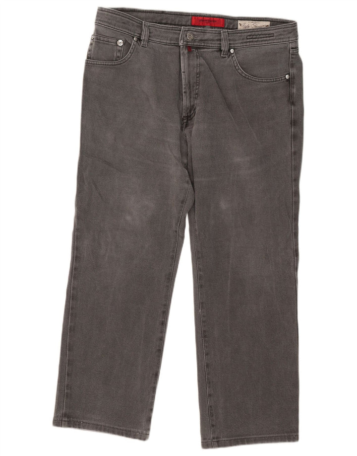 Jeans dritti da uomo Pierre Cardin W38 L27 cotone grigio