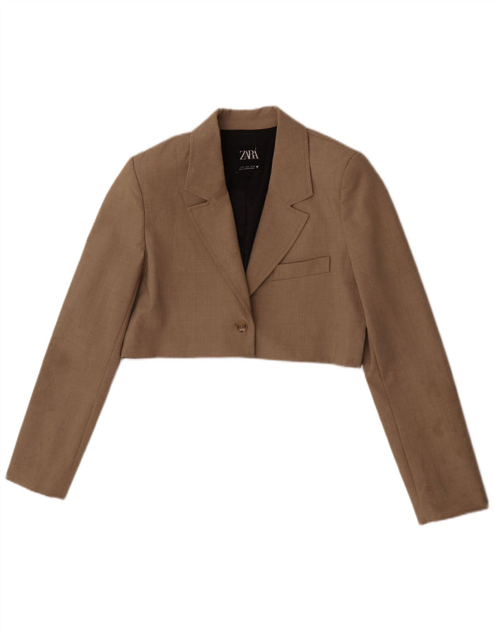 Giacca Bolero da donna Zara UK 10 piccola marrone