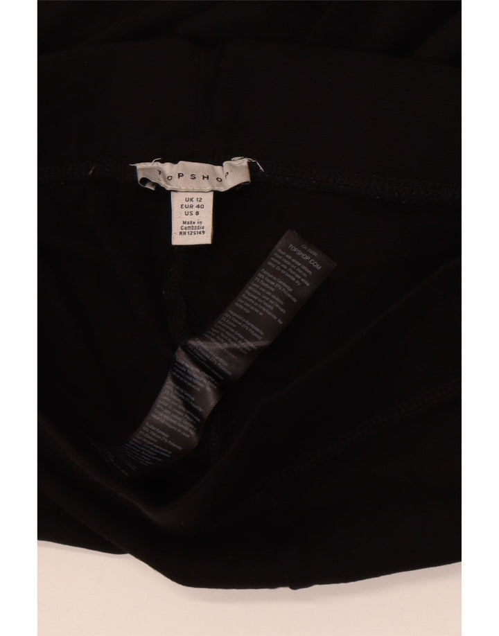 Topshop Leggings Capri da donna UK 12 viscosa nera media