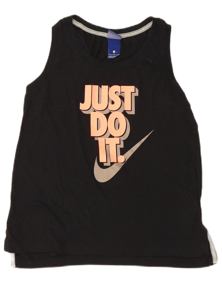 Canotta grafica Nike da donna UK 10 piccola in poliestere nero