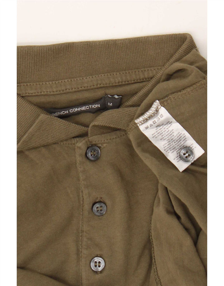 Polo da uomo a maniche lunghe con vestibilità regolare French Connection, kaki medio