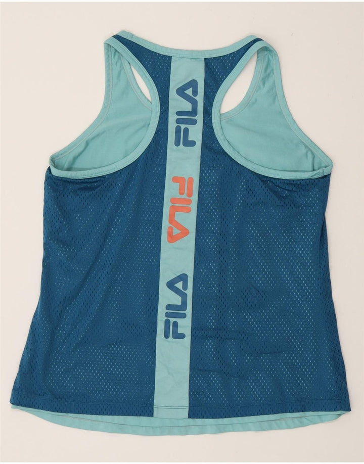 Canotta grafica da donna Fila UK 16 Large Blu Colourblock Poliestere