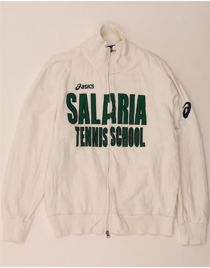 Giacca sportiva ASICS da uomo con grafica XL in cotone bianco