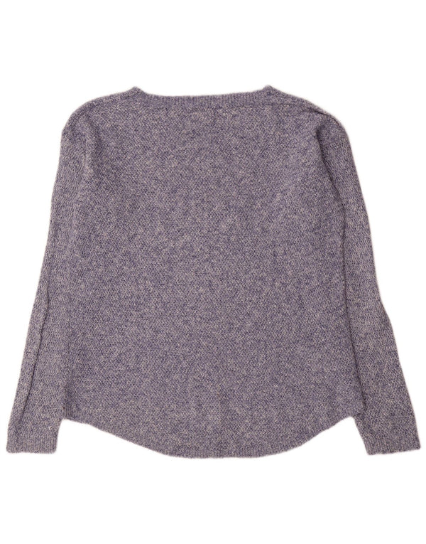 Maglione maglione oversize con scollo a barca da donna Fat Face UK 10 piccolo cotone blu
