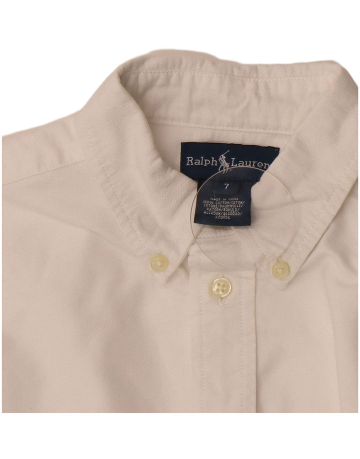 Camicia Ralph Lauren per ragazzi 6-7 anni in cotone bianco