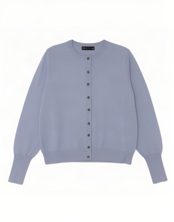 Maglione cardigan da donna Marks & Spencer UK 18 XL viscosa blu