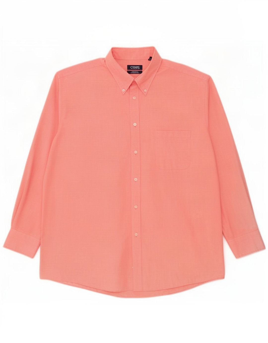 Camicia Chaps da uomo vestibilità classica taglia 18 2XL cotone pied de poule rosa