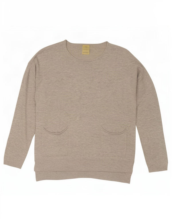 Zara Girls Boat Neck Jumper Sweater 11-12 Years Grey
