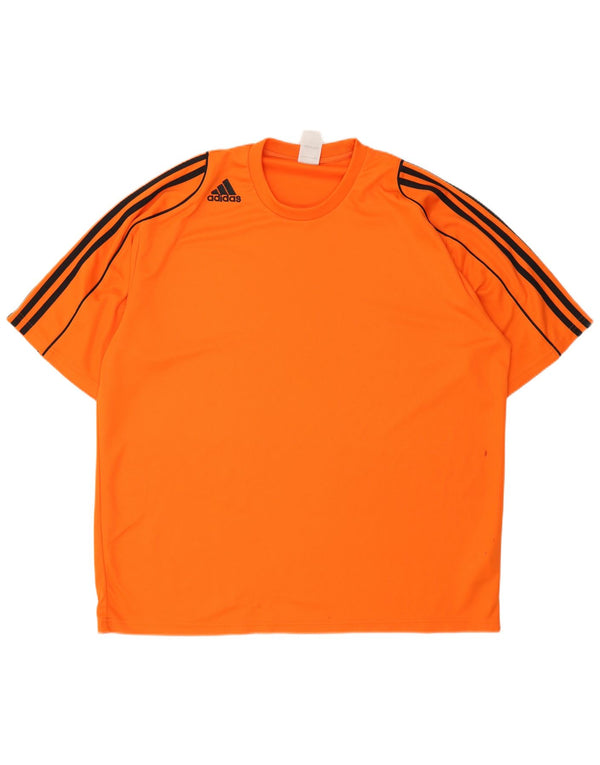 T-shirt Adidas Climalite da uomo Top 2XL arancione poliestere