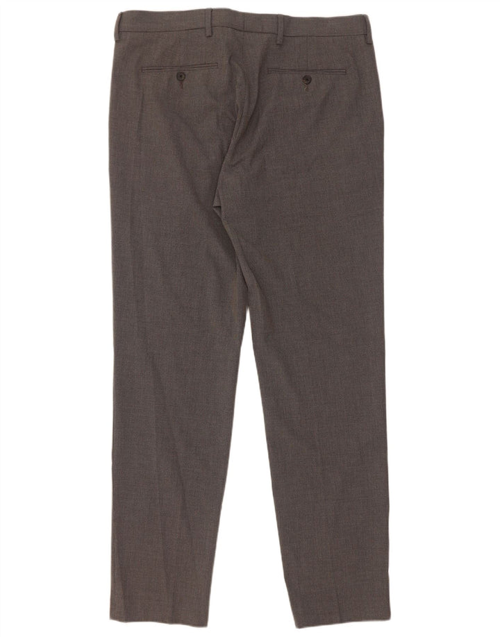 Pantaloni da abito slim da uomo Marks & Spencer W36 L33 Grigi