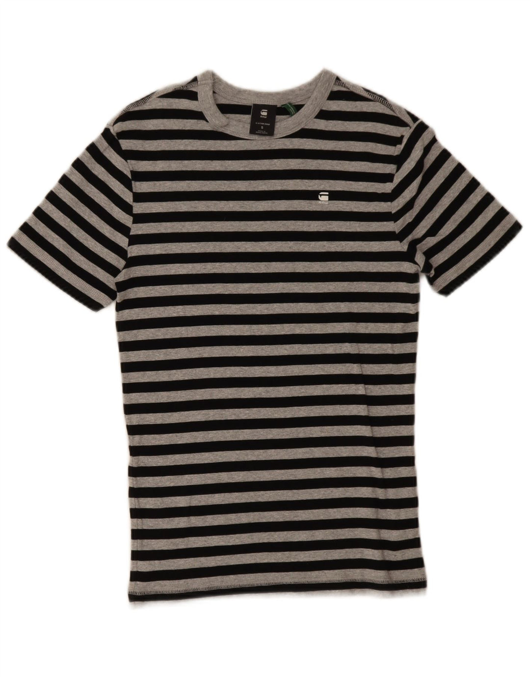 T-shirt da uomo G-STAR Top piccola in cotone a righe nere