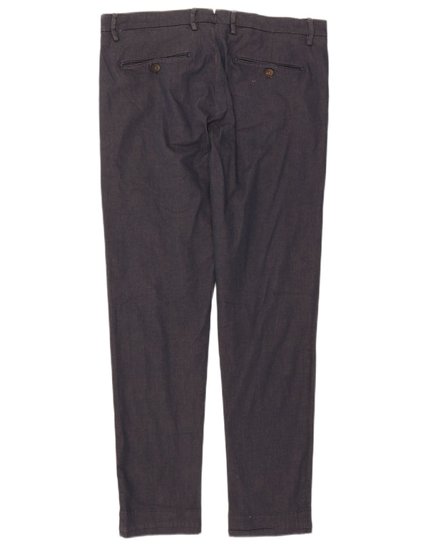 SIVIGLIA Mens Slim Suit Trousers W34 L29 Navy Blue