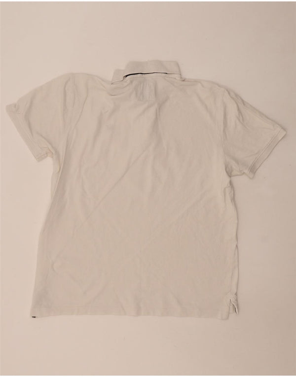 CREW CLOTHING Polo da uomo XL in cotone bianco