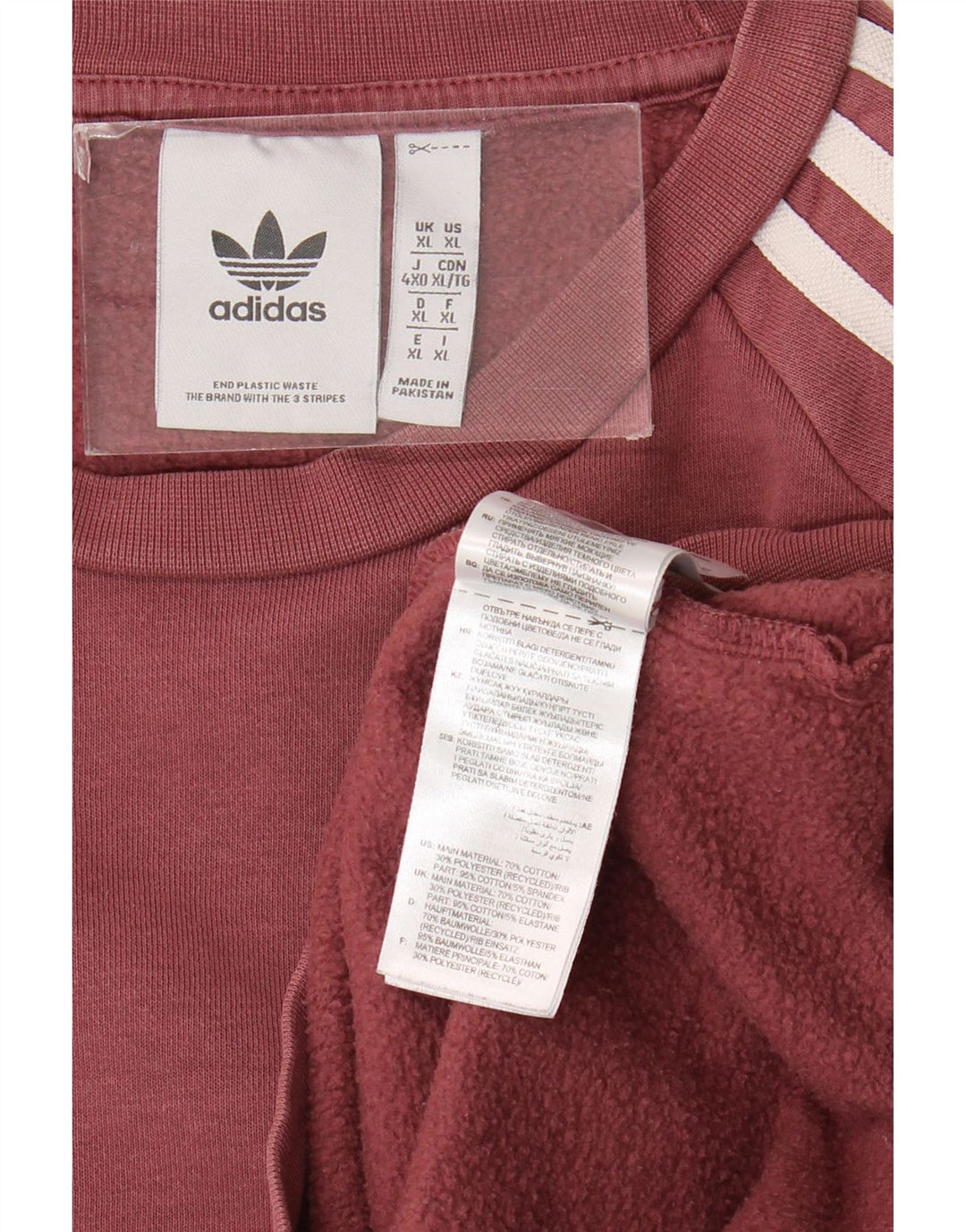 Felpa Adidas Uomo Maglione XL Marrone Cotone