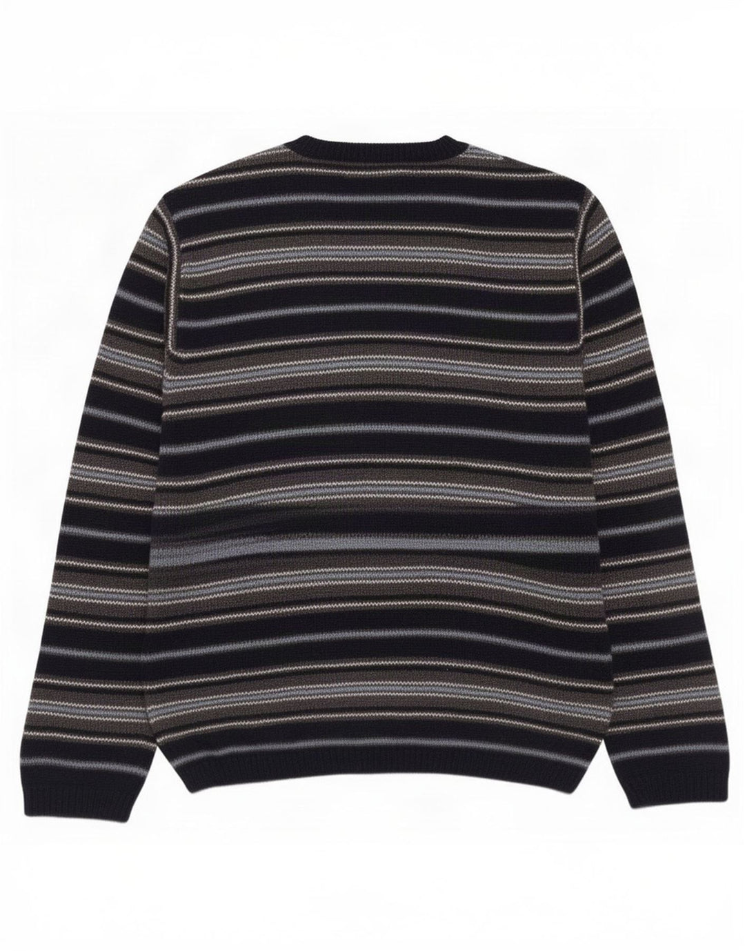 Maglione da uomo girocollo Nautica in cotone a righe medie blu navy