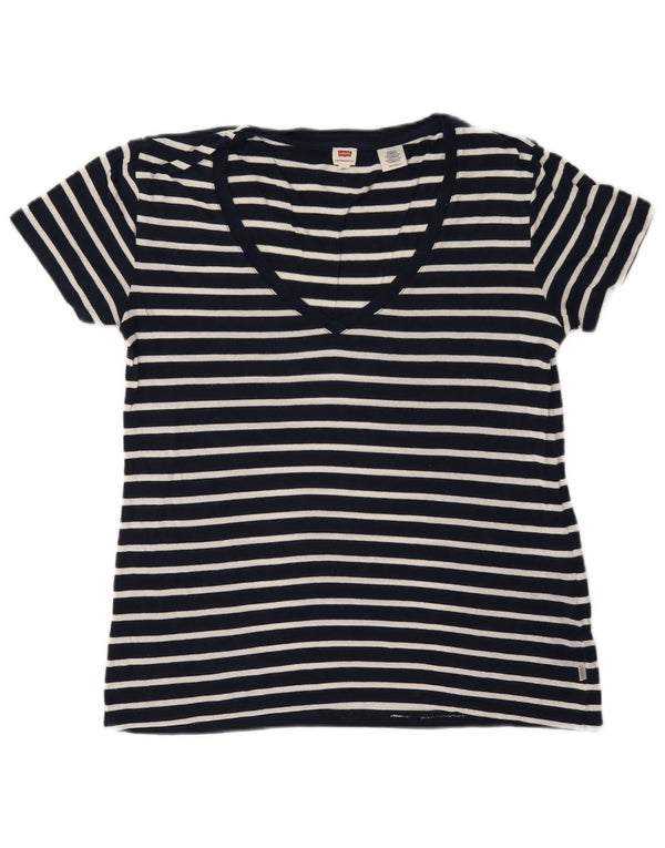 T-shirt oversize da donna Levi's UK 6 XS blu navy a righe