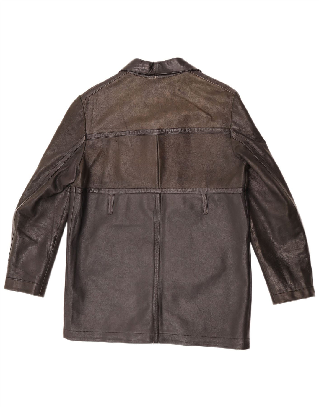 Giacca in pelle vintage da uomo UK 36 piccola marrone