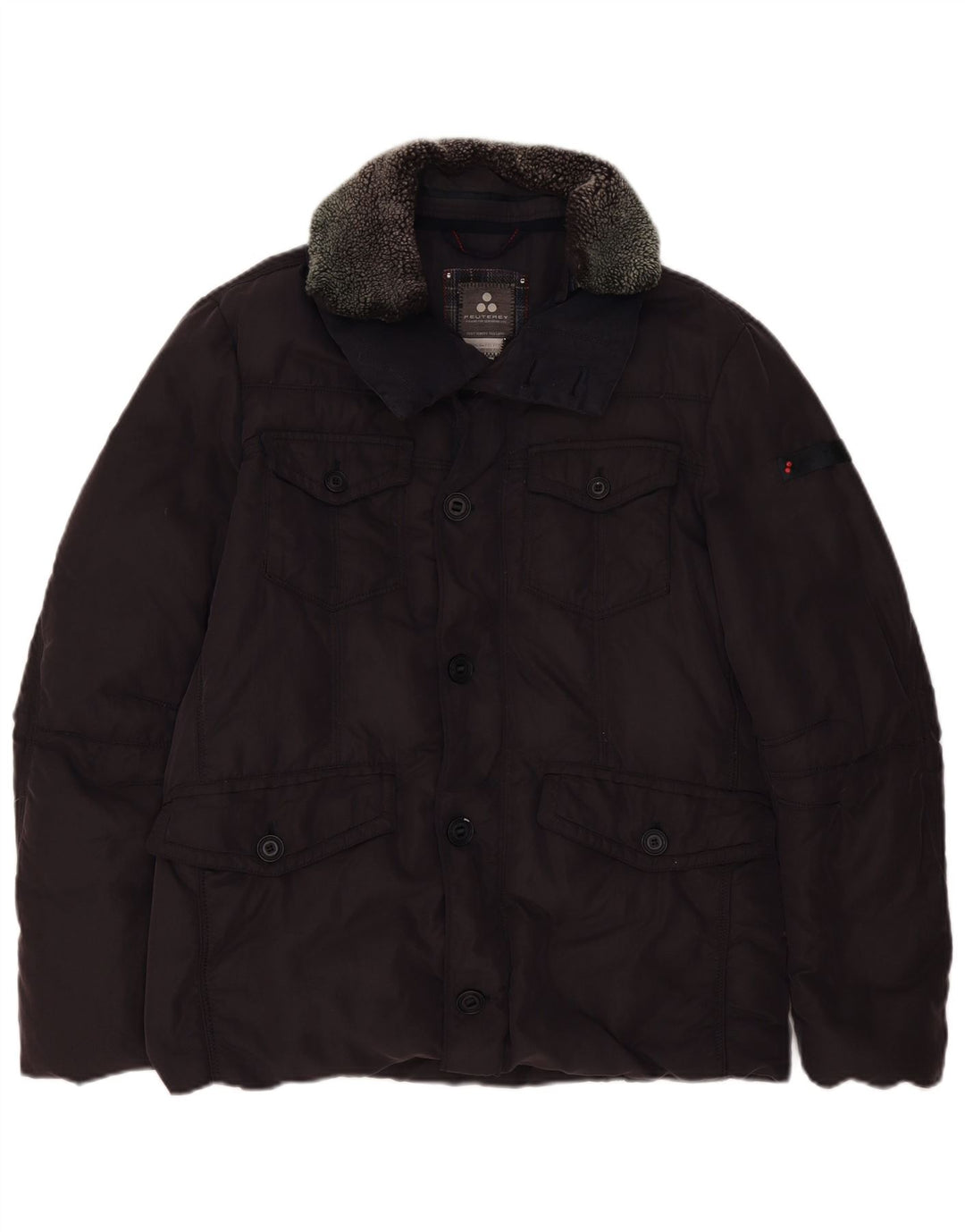 PEUTEREY Giubbotto Imbottito Uomo IT 52 XL Blu Navy Cotone