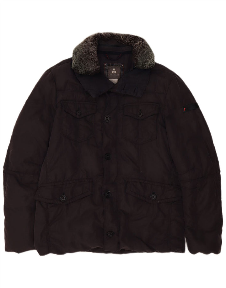 PEUTEREY Giubbotto Imbottito Uomo IT 52 XL Blu Navy Cotone