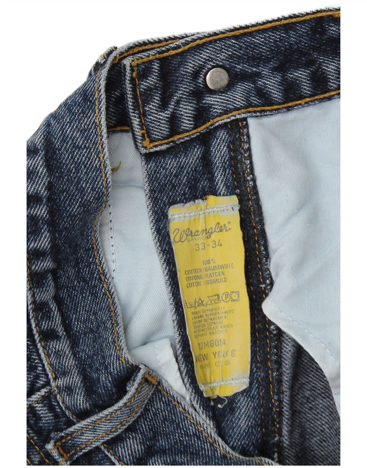 Jeans affusolati da uomo Wrangler W33 L34 cotone blu