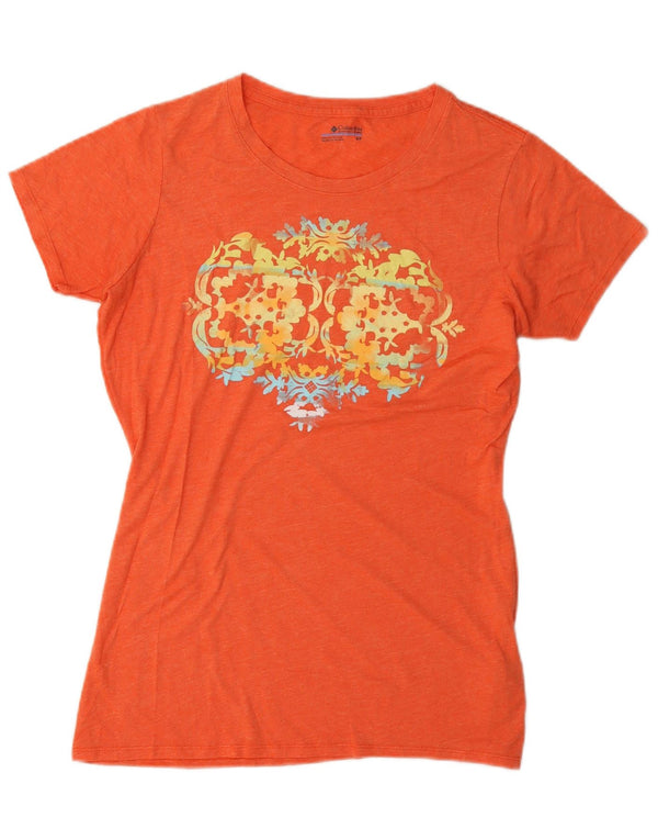 Maglietta grafica da donna Columbia UK 10 Small Orange Paisley Cotton
