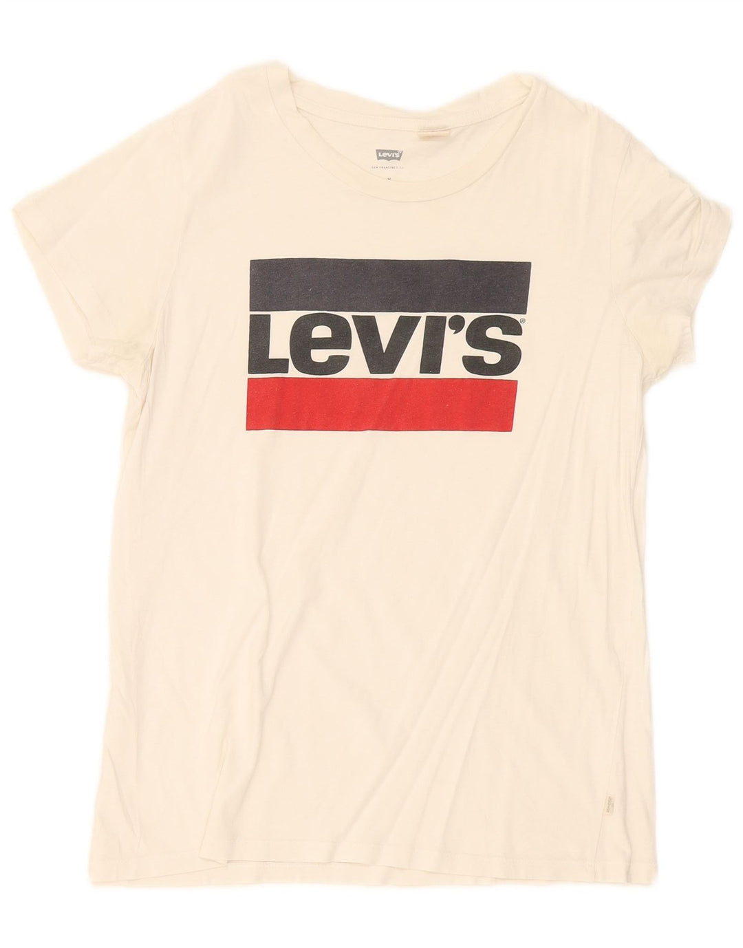 T-shirt grafica da donna Levi's Top UK 12 Medium White