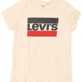 T-shirt grafica da donna Levi's Top UK 12 Medium White