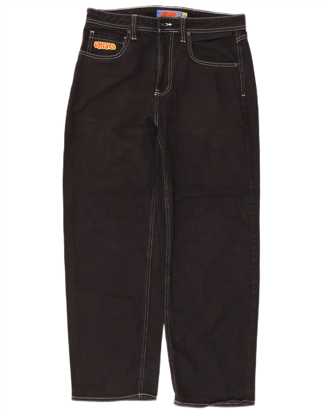 Jeans affusolati da uomo VINTAGE W30 L28 cotone nero