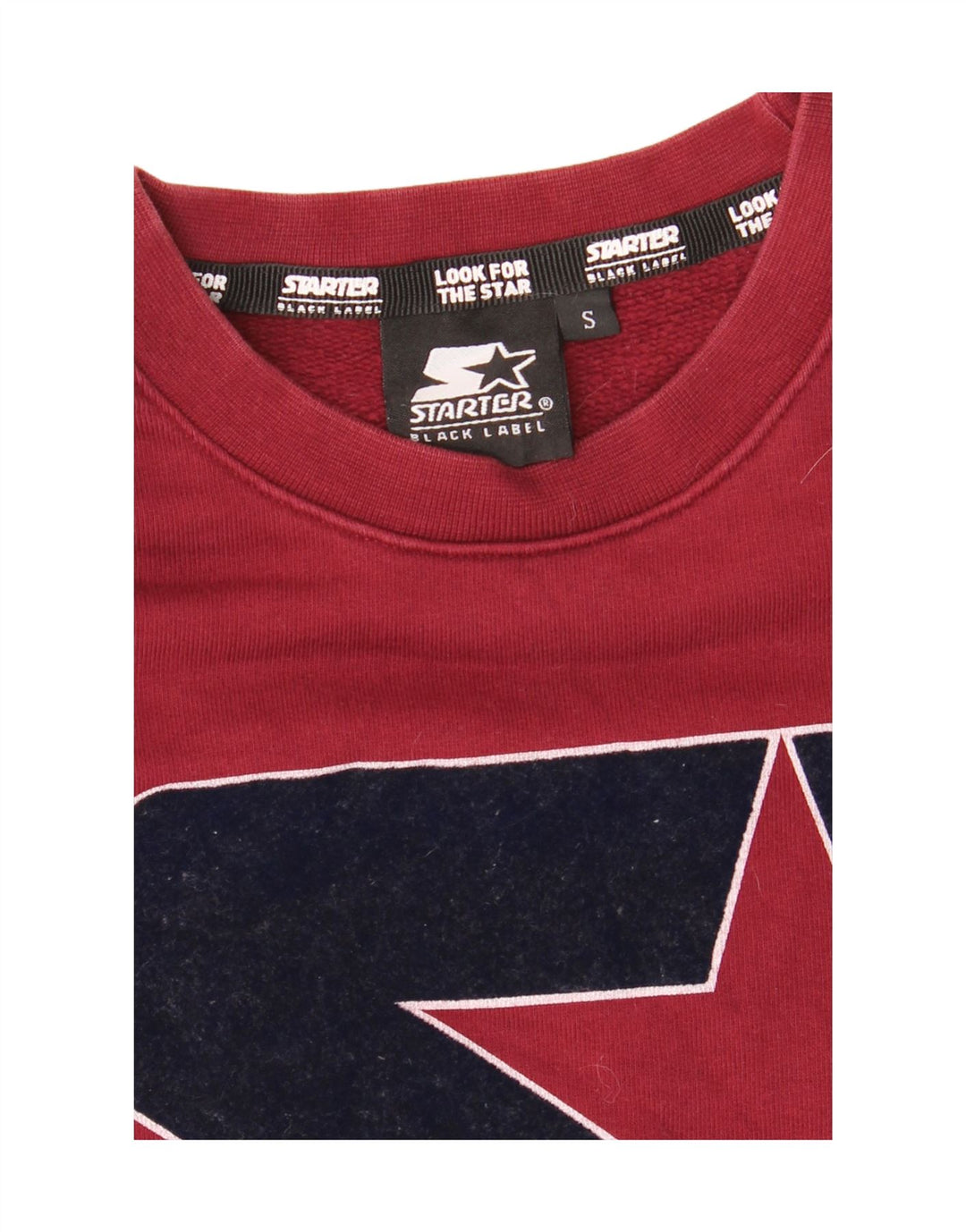 STARTER Mens USA Graphic Sweatshirt Jumper Small Burgundy Cotton