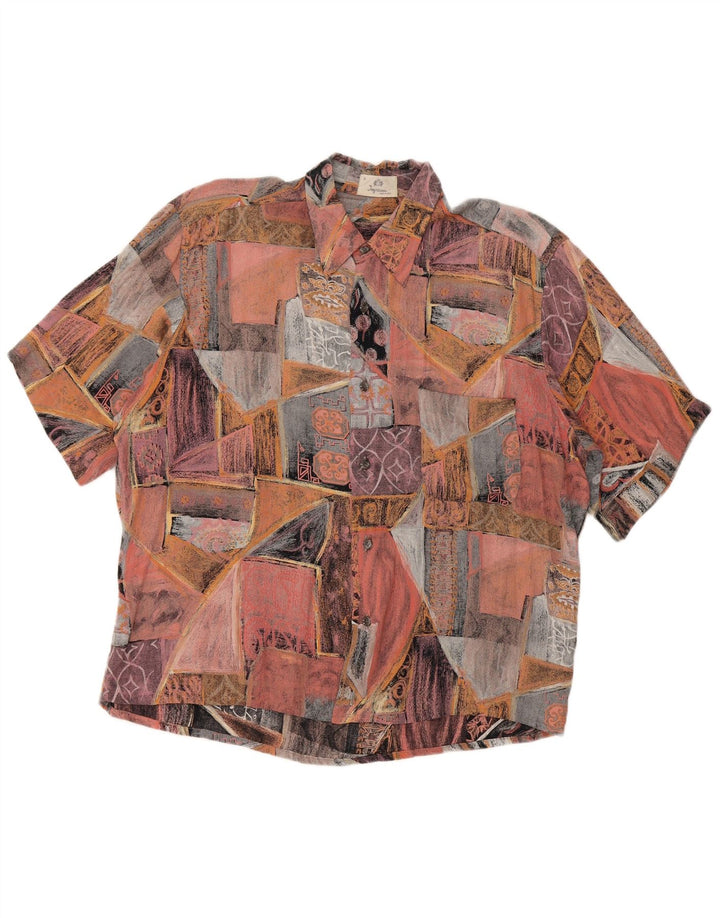 INGRAM Mens Short Sleeve Shirt Medium Multicoloured Patchwork