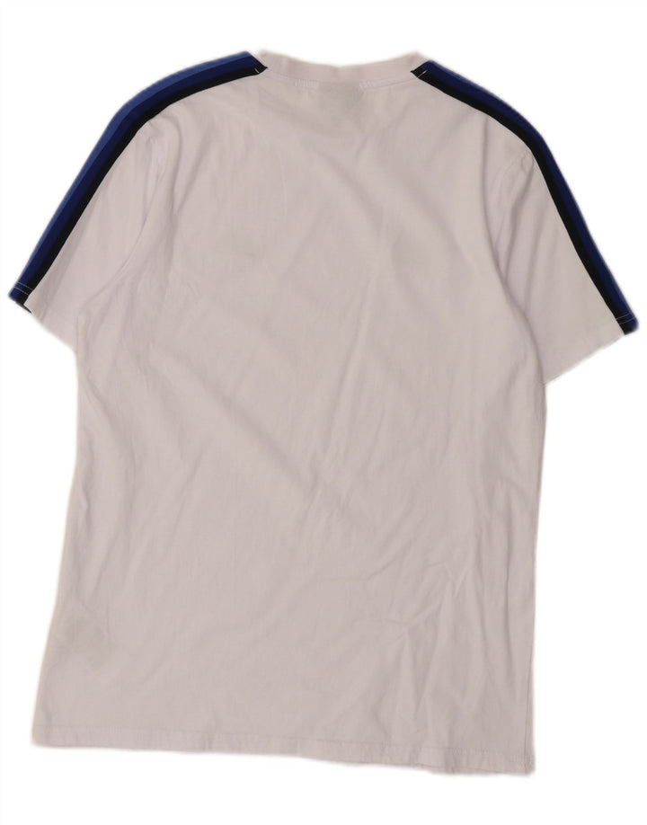 T-shirt da uomo Ellesse Top Large in cotone color block bianco