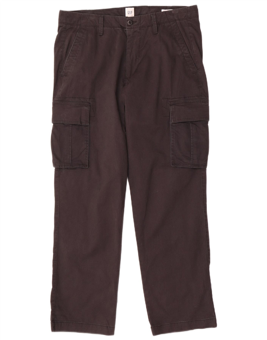 Pantaloni cargo dritti da uomo Gap W32 L30 cotone nero