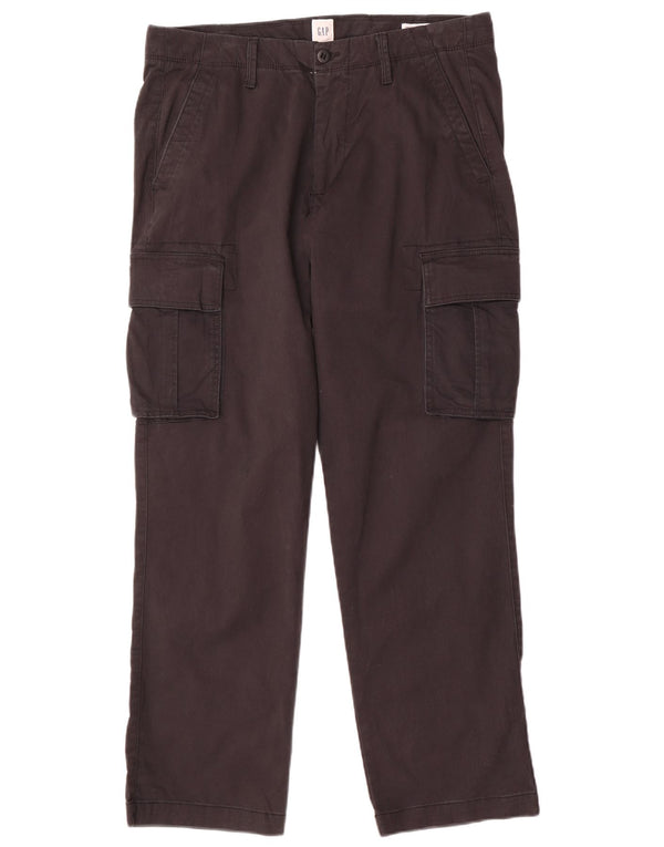 Pantaloni cargo dritti da uomo Gap W32 L30 cotone nero