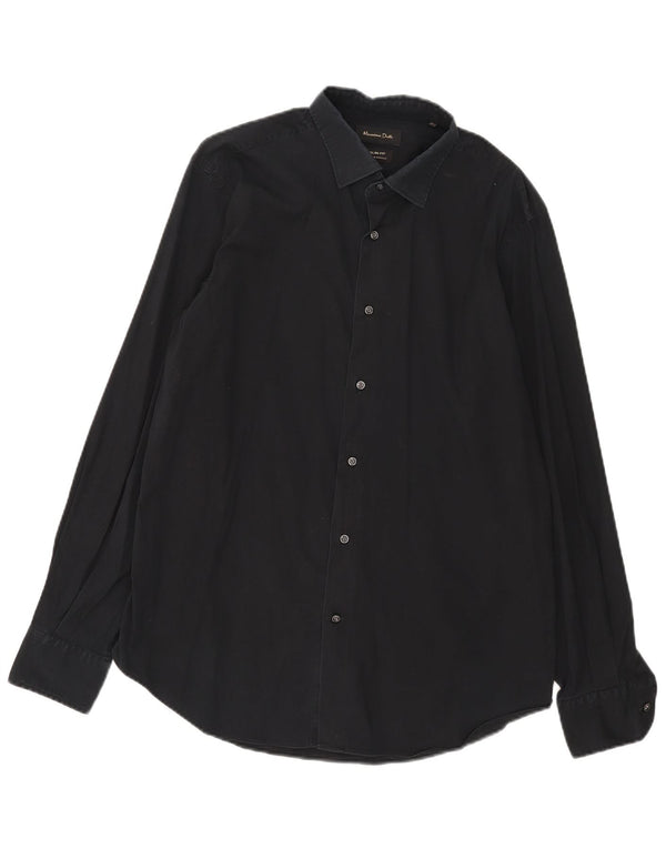 Camicia slim fit da uomo Massimo Dutti XL nera