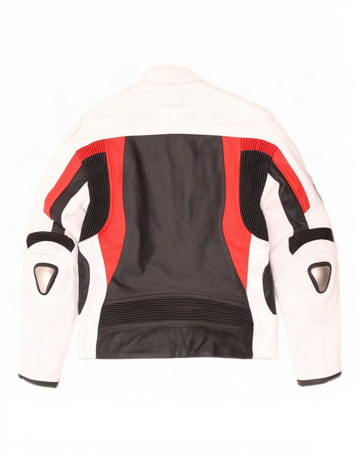 Giacca da pilota in pelle da uomo BMW UK 42 XL multicolore Colourblock