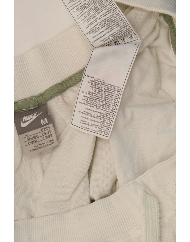 NIKE Mens Sport Shorts Medium  White Cotton