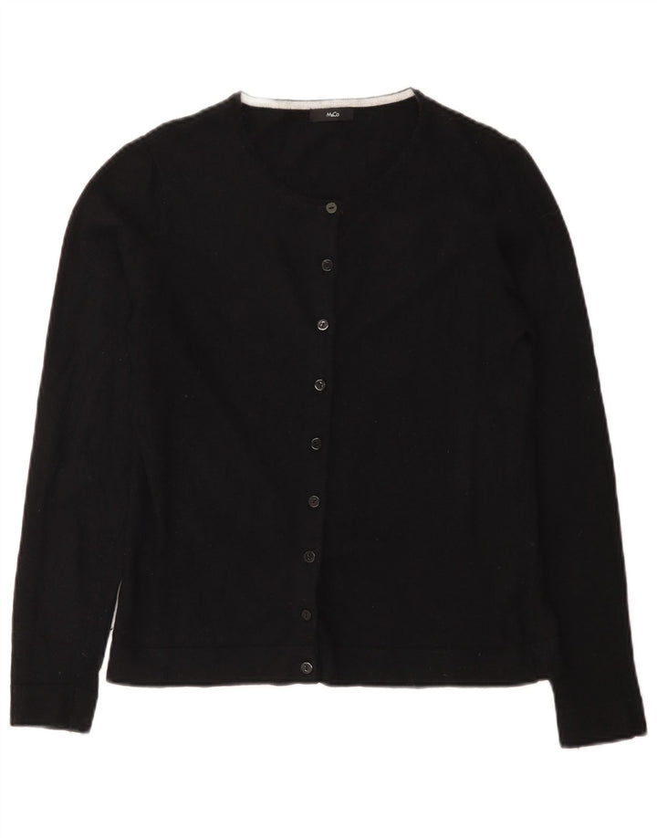 Maglione cardigan da donna M&Co UK 12 nylon nero medio