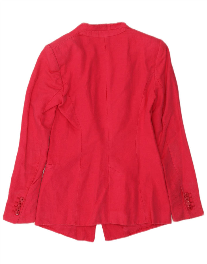 Giacca blazer a 1 bottone da donna Zara UK 6 XS cotone rosa