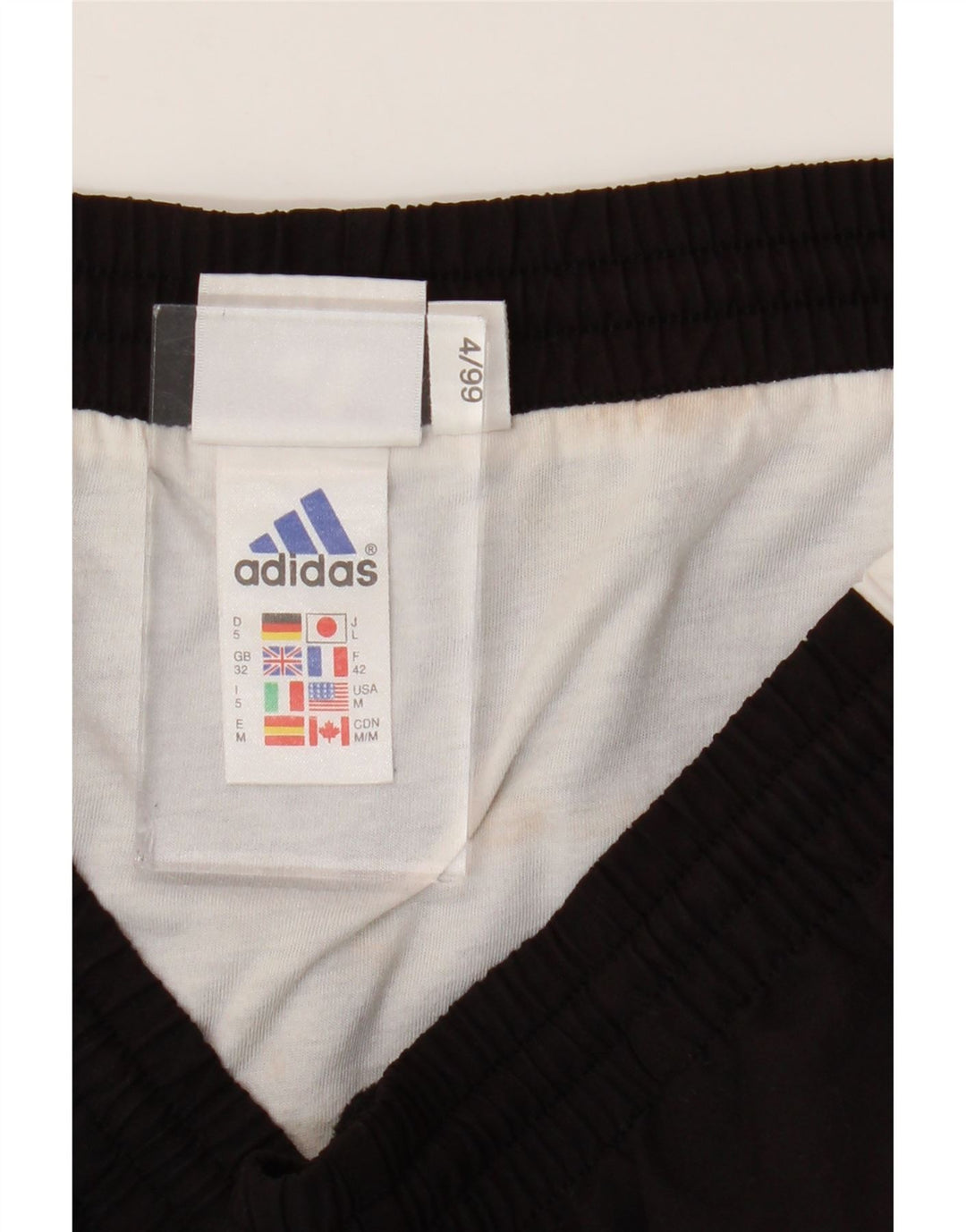 Pantaloncini sportivi grafici da uomo Adidas Medium Black Colourblock in poliestere