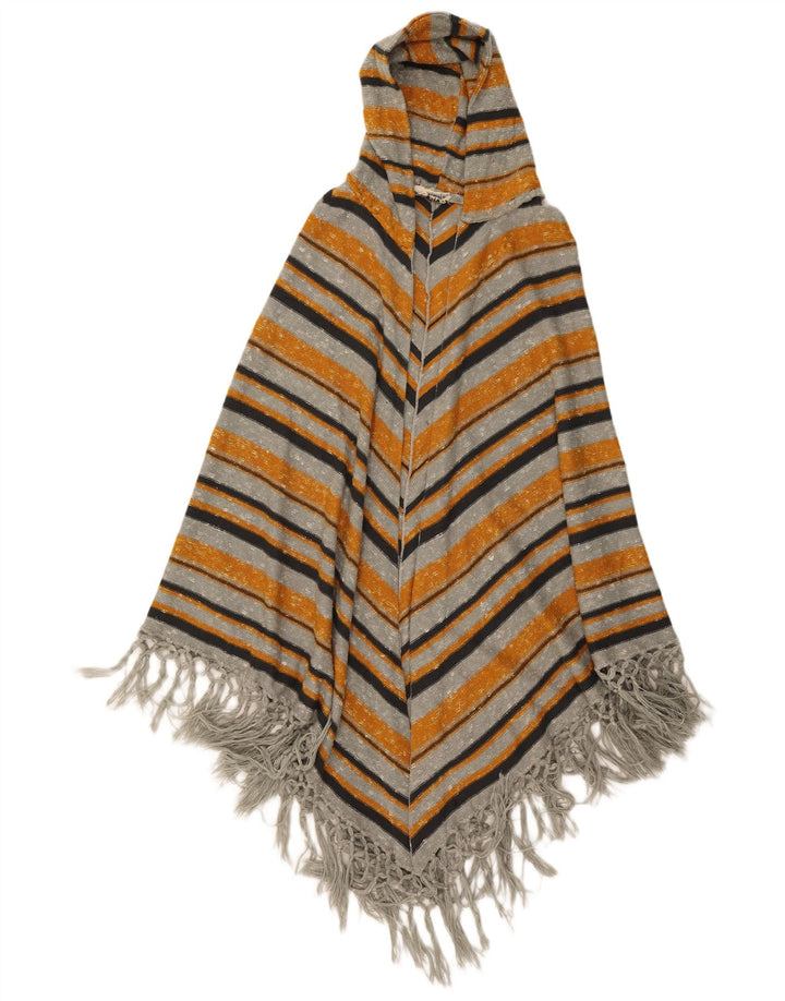 Maglione cardigan con cappuccio da donna vintage taglia unica a righe multicolori