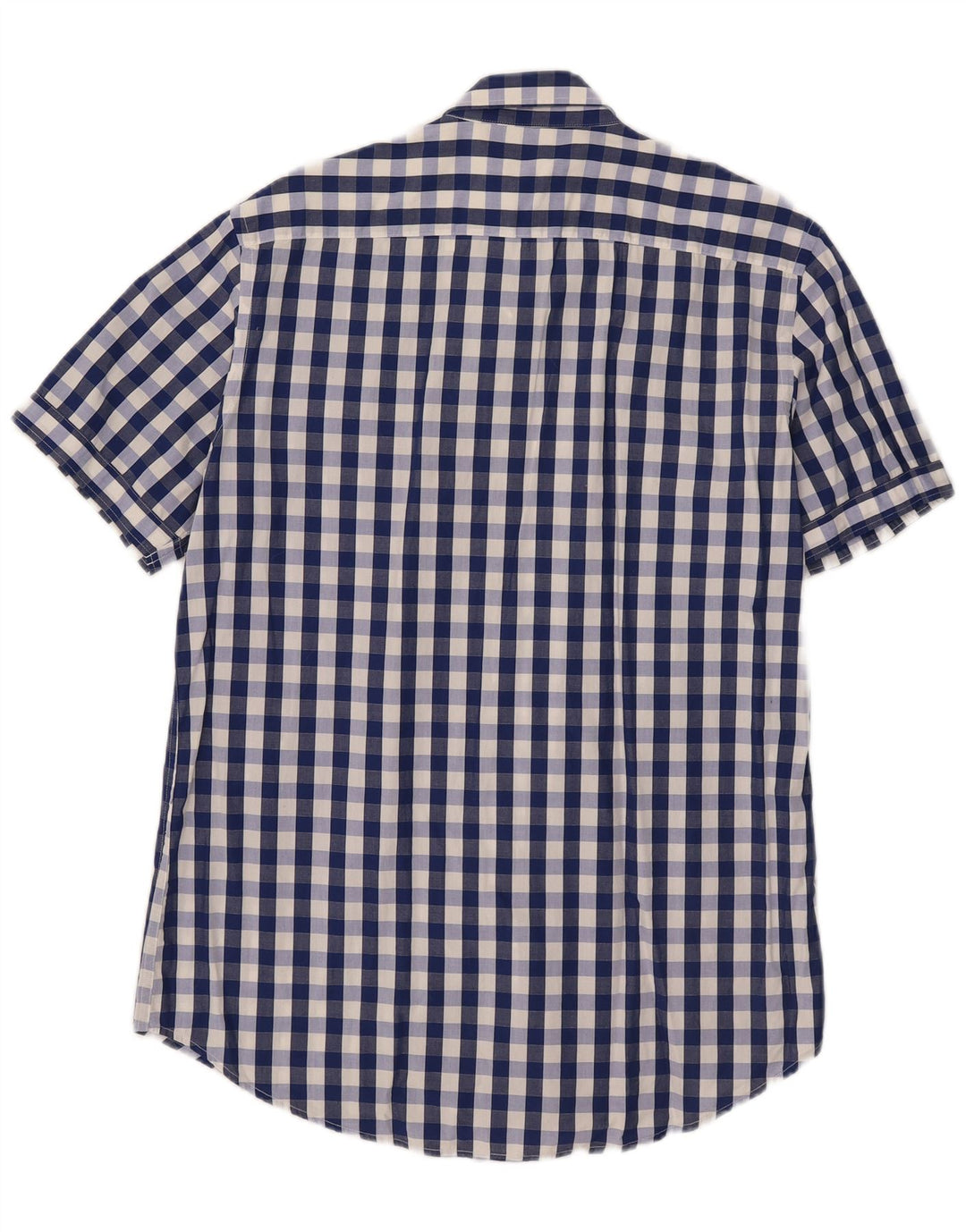Camicia a maniche corte da uomo Carrera grande in cotone a quadretti blu