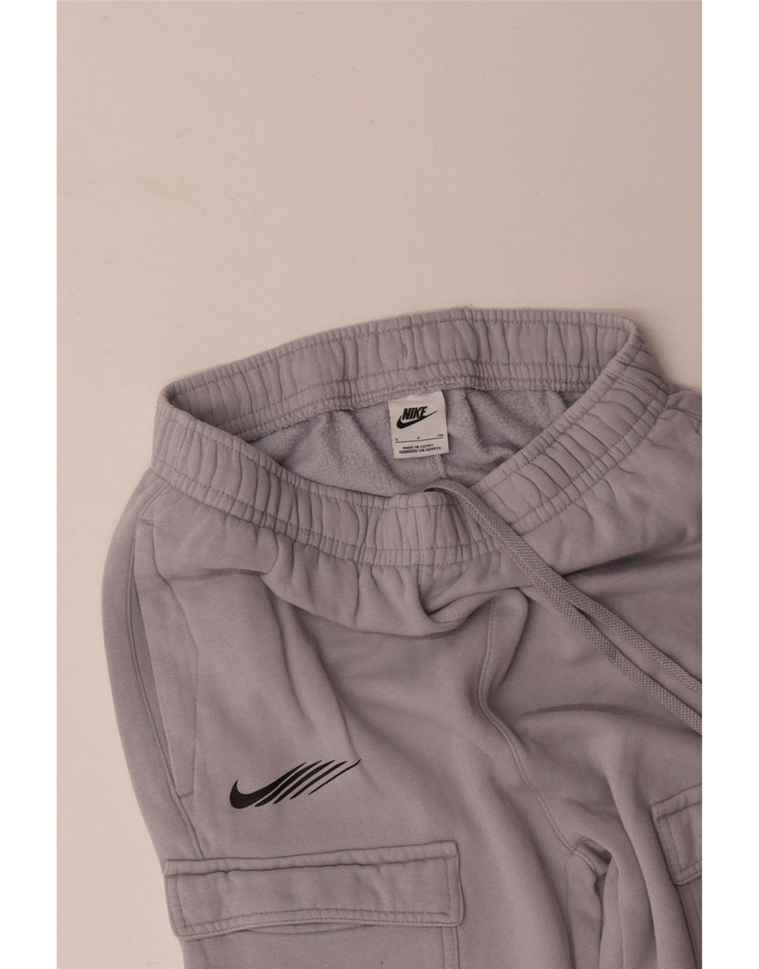 NIKE Pantaloni da tuta cargo con grafica da donna Joggers UK 10 Small Grigio